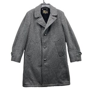 VTG Lakeland 100% Wool Coat Women's Medium Insulated Academia Classic Pea Trench